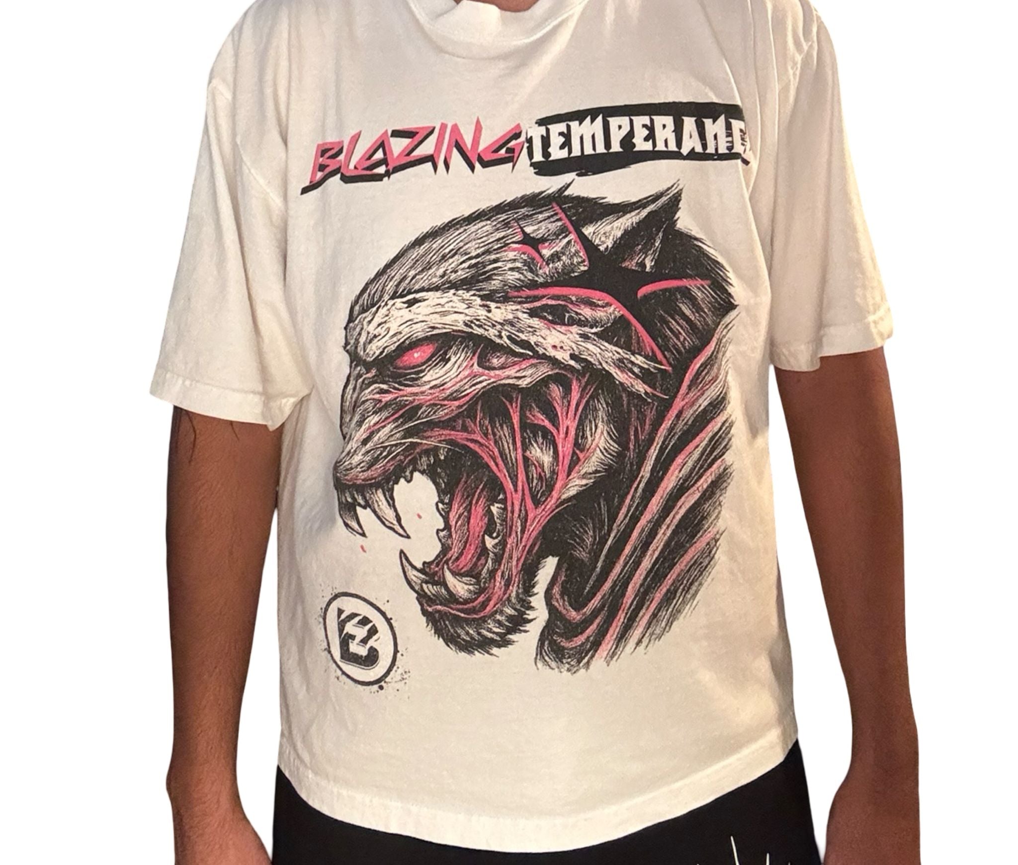 "HELLCAT" Boxy cropped tee - Blazing Temperance